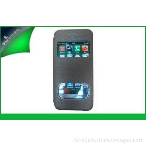 Open Window Fashion Shinny Apple Iphone Leather Cases For I